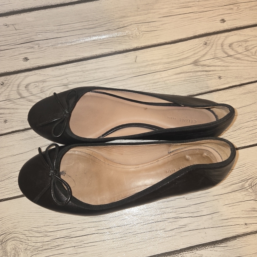 CELINE Paris Black Leather Ballet Flats | Made in Italy | Women’s EU 36 - Picture 12 of 14